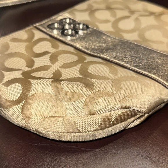 Coach Signature Canvas & Leather Wristlet - Picture 9 of 16
